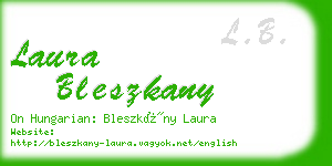 laura bleszkany business card